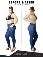 Load image into Gallery viewer, Fajas SONRYSE 010 | Colombian Shapewear Knee Lenght with Built-in bra & High Back | Post Surgery and Postpartum Use - Pal Negocio
