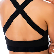 Load image into Gallery viewer, FlexMee 902036 Criss-Cross Black Sports Bra