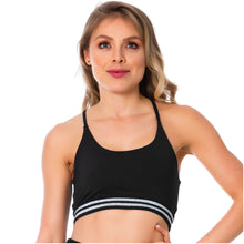 Load image into Gallery viewer, Flexmee 902053 Women's T-Back Black Gym Bra