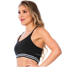 Load image into Gallery viewer, Flexmee 902053 Women's T-Back Black Gym Bra