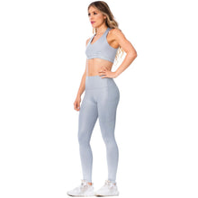 Load image into Gallery viewer, FLEXMEE 946137 High-Rise Shimmer Silver Sports Leggings