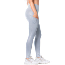 Load image into Gallery viewer, FLEXMEE 946137 High-Rise Shimmer Silver Sports Leggings