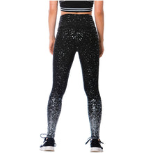 Load image into Gallery viewer, Flexmee 946166 High-Waisted Shimmer Print Black Gym Leggings