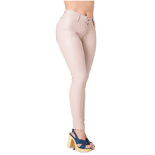 Load image into Gallery viewer, LOWLA 0719 | Faux Leather Mid Rise Jeans for Women - Pal Negocio
