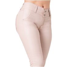 Load image into Gallery viewer, LOWLA 0719 | Faux Leather Mid Rise Jeans for Women - Pal Negocio