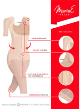 Load image into Gallery viewer, Fajas MariaE 9142 | Long Sleeve Postoperative Shapewear With Over Bust Strap | After Pregnancy Compression Garment - Pal Negocio