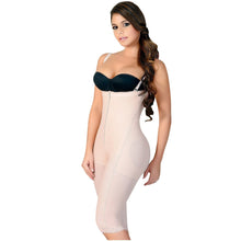 Load image into Gallery viewer, Fajas Salome 0213 | Post Surgery Butt Lifter Full Bodysuit | Open Bust Knee Length Body Shaper for Women | Powernet - Pal Negocio