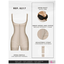 Load image into Gallery viewer, Fajas Salome 0217 | Mid Thigh Firm Compression Full Body Shaper for Women | Butt Lifter Open Bust Postpartum Bodysuit | Powernet - Pal Negocio