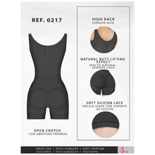 Load image into Gallery viewer, Fajas Salome 0217 | Mid Thigh Firm Compression Full Body Shaper for Women | Butt Lifter Open Bust Postpartum Bodysuit | Powernet - Pal Negocio