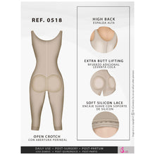 Load image into Gallery viewer, Fajas Salome 0518 | Stage 1 Post Surgery Bodysuit | Knee Length Full Body Shaper for Women | Powernet - Pal Negocio