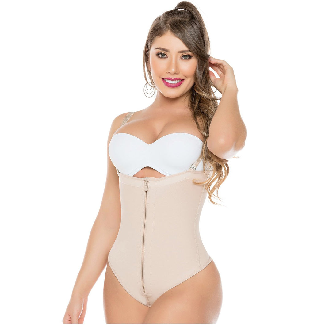 Fajas Salome 0212 | Strapless Thong Body Shaper | Everyday Use Tummy Control Shapewear Girdle for Dress - Pal Negocio