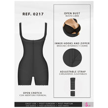 Load image into Gallery viewer, Fajas Salome 0217 | Mid Thigh Firm Compression Full Body Shaper for Women | Butt Lifter Open Bust Postpartum Bodysuit | Powernet - Pal Negocio
