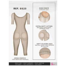 Load image into Gallery viewer, Fajas Salome 0525 | Post Surgery Bodysuit Full Body Shaper for Women | Tummy Control Butt Lifter Knee Length Shapewear with Sleeves | Powernet  - Pal Negocio
